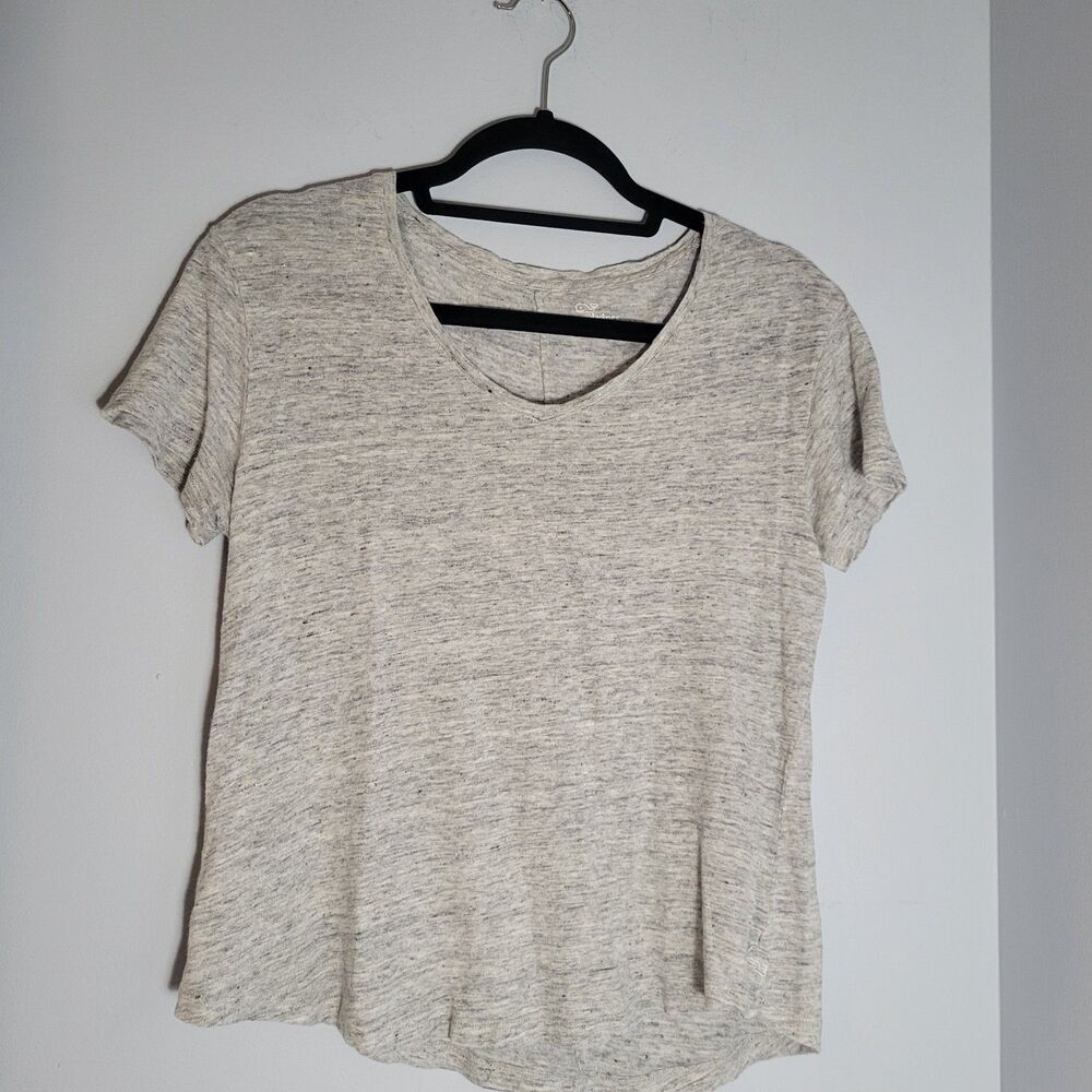 Vineyard Vines Shirt Womens Heather Gray 100% Linen Coastal Breathable Size S